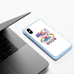 Чехол iPhone XS Max матовый Sailor Meow, цвет: 3D-голубой — фото 2