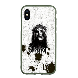 Чехол iPhone XS Max матовый Slipknot Demon, цвет: 3D-темно-зеленый