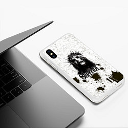 Чехол iPhone XS Max матовый Slipknot Demon цвета 3D-белый — фото 2