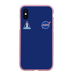 Чехол iPhone XS Max матовый NASA: Special Form, цвет: 3D-розовый