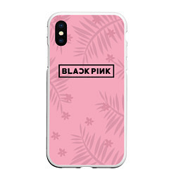 Чехол iPhone XS Max матовый Black Pink: Sweet Fashion, цвет: 3D-белый