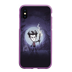 Чехол iPhone XS Max матовый Wilson under the moon, цвет: 3D-фиолетовый