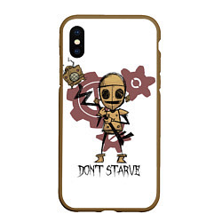 Чехол iPhone XS Max матовый Don't Starve: WX-78, цвет: 3D-коричневый