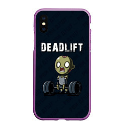 Чехол iPhone XS Max матовый Deadlift, цвет: 3D-фиолетовый