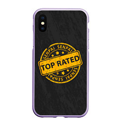 Чехол iPhone XS Max матовый Senpai - Top Rated, цвет: 3D-светло-сиреневый