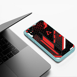 Чехол iPhone XS Max матовый CS:GO CYREX CARBON, цвет: 3D-мятный — фото 2