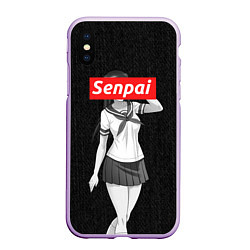 Чехол iPhone XS Max матовый Senpai: School Girl