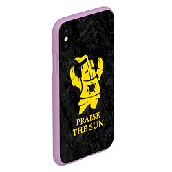 Чехол iPhone XS Max матовый Praise The Sun, цвет: 3D-сиреневый — фото 2