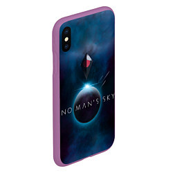 Чехол iPhone XS Max матовый No Man’s Sky: Dark Space, цвет: 3D-фиолетовый — фото 2
