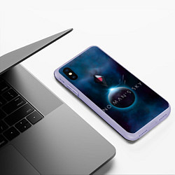 Чехол iPhone XS Max матовый No Man’s Sky: Dark Space, цвет: 3D-светло-сиреневый — фото 2