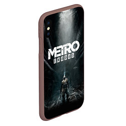 Чехол iPhone XS Max матовый Metro Exodus, цвет: 3D-коричневый — фото 2