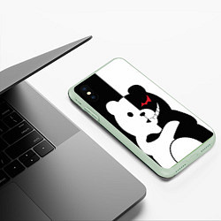 Чехол iPhone XS Max матовый Monokuma Drae, цвет: 3D-салатовый — фото 2