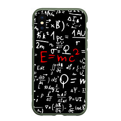 Чехол iPhone XS Max матовый E=mc2: Black Style