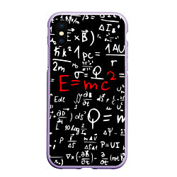 Чехол iPhone XS Max матовый E=mc2: Black Style