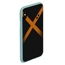 Чехол iPhone XS Max матовый KATSUKI BAKUGOU полосы, цвет: 3D-мятный — фото 2