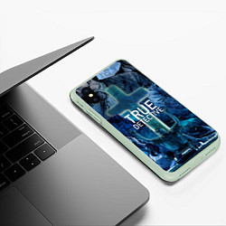 Чехол iPhone XS Max матовый True Detective: Religion, цвет: 3D-салатовый — фото 2