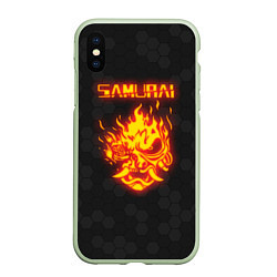 Чехол iPhone XS Max матовый Cyberpunk 2077: SAMURAI