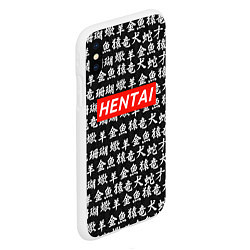 Чехол iPhone XS Max матовый Hentai Hieroglyphs, цвет: 3D-белый — фото 2