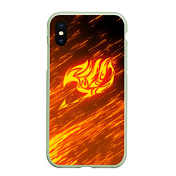 Чехол iPhone XS Max матовый NATSU DRAGNEEL, цвет: 3D-салатовый