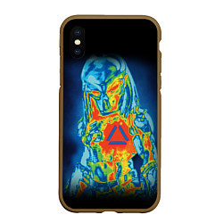 Чехол iPhone XS Max матовый Predator Vision, цвет: 3D-коричневый