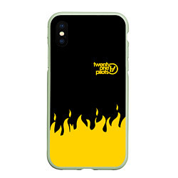 Чехол iPhone XS Max матовый 21 Pilots: Yellow Fire