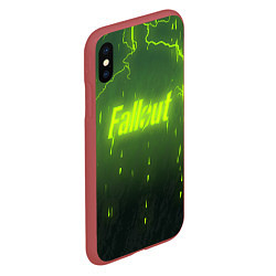Чехол iPhone XS Max матовый Fallout: Radiation Storm, цвет: 3D-красный — фото 2