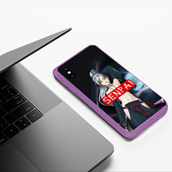 Чехол iPhone XS Max матовый Senpai Goddess, цвет: 3D-фиолетовый — фото 2