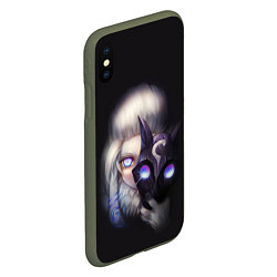 Чехол iPhone XS Max матовый Некромантия, цвет: 3D-темно-зеленый — фото 2