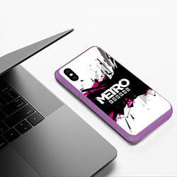 Чехол iPhone XS Max матовый Metro: Exodus Purple, цвет: 3D-фиолетовый — фото 2