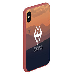 Чехол iPhone XS Max матовый THE ELDER SCROLLS, цвет: 3D-красный — фото 2