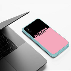 Чехол iPhone XS Max матовый Black Pink: In Your Area, цвет: 3D-мятный — фото 2
