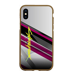 Чехол iPhone XS Max матовый Cyberpunk 2077: Violet Style