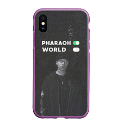 Чехол iPhone XS Max матовый Pharaon On, World Off, цвет: 3D-фиолетовый