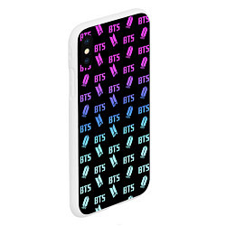 Чехол iPhone XS Max матовый BTS: Neon Gradient, цвет: 3D-белый — фото 2