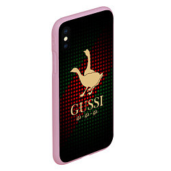 Чехол iPhone XS Max матовый GUSSI EQ Style, цвет: 3D-розовый — фото 2