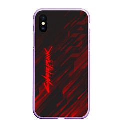 Чехол iPhone XS Max матовый Cyberpunk 2077: Red Breaks