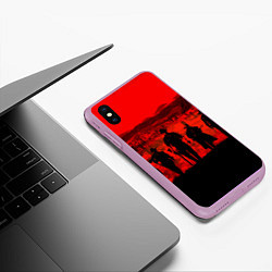 Чехол iPhone XS Max матовый RDR 2: Sunset, цвет: 3D-сиреневый — фото 2