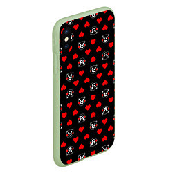 Чехол iPhone XS Max матовый Kumamon Love, цвет: 3D-салатовый — фото 2