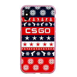 Чехол iPhone XS Max матовый CS:GO New Year