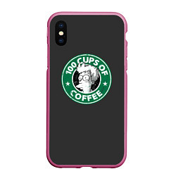 Чехол iPhone XS Max матовый 100 cups of coffee