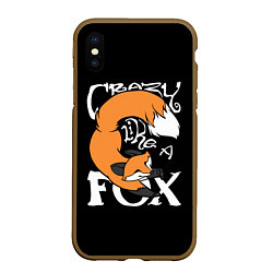 Чехол iPhone XS Max матовый Crazy Like a Fox