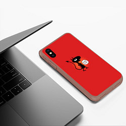 Чехол iPhone XS Max матовый Disenchantment: I'm not a Cat, цвет: 3D-коричневый — фото 2