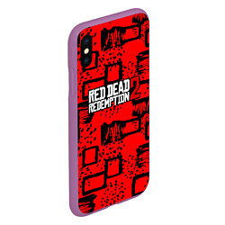 Чехол iPhone XS Max матовый Red Dead Redemption 2, цвет: 3D-фиолетовый — фото 2