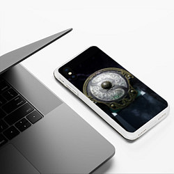 Чехол iPhone XS Max матовый Silver Aegis, цвет: 3D-белый — фото 2