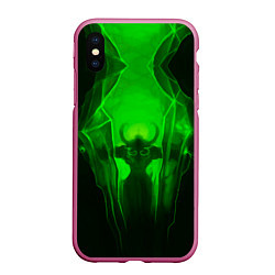 Чехол iPhone XS Max матовый Демон легиона, цвет: 3D-малиновый