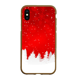 Чехол iPhone XS Max матовый Christmas pattern