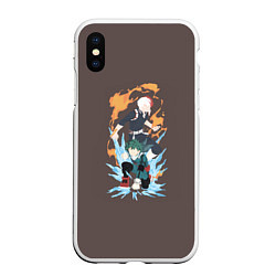 Чехол iPhone XS Max матовый Deku & Shouto