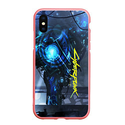 Чехол iPhone XS Max матовый Cyberpunk 2077