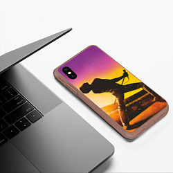 Чехол iPhone XS Max матовый Bohemian Rhapsody, цвет: 3D-коричневый — фото 2