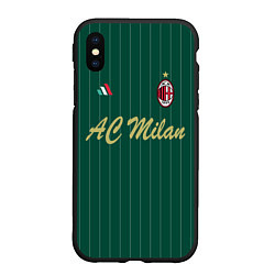 Чехол iPhone XS Max матовый AC Milan: Green Form, цвет: 3D-черный